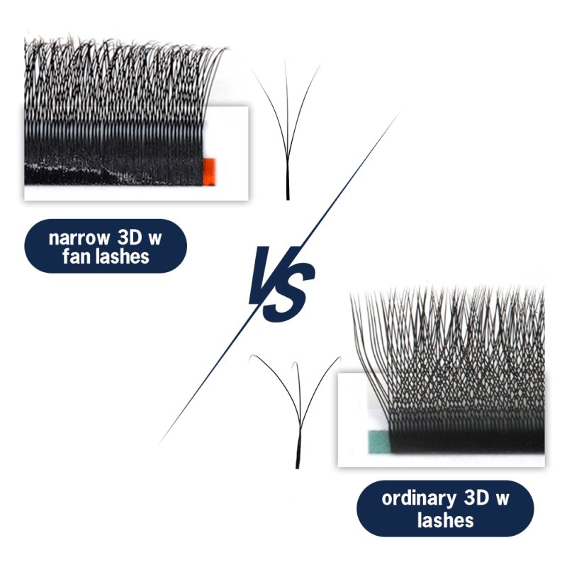 narrow vs wide 3d fan lashes